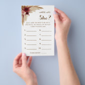 彼女はどこにいた?パンパスグラスシャワーゲームカード チラシ (ハンドル)