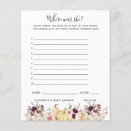 彼女はどこにいた |赤ちゃんシャワーゲーム