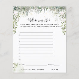 彼女はどこにいた |赤ちゃんシャワーゲーム