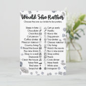 彼女はどちらがいい？ ブライダルシャワーパーティ ゲーム 招待状 (スタンド正面)