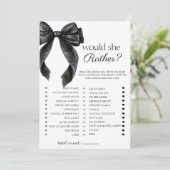 彼女はどちらが好き？ ウェディングシャワーのゲームカード 招待状 (スタンド正面)