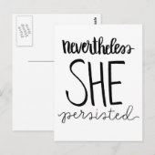 彼女ははがきを固執した ポストカード (正面/裏面)