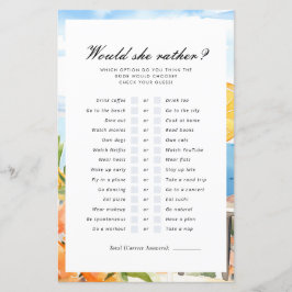 彼女はむしろアペロスピリッツブライダルシャワーゲーム