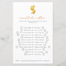 彼女はむしろアペロスピリッツブライダルシャワーゲーム