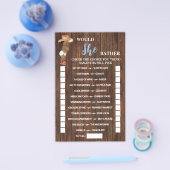 彼女はむしろオウムカウボーイ赤ちゃんシャワーゲームカード チラシ (シングル)