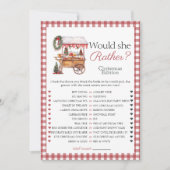 彼女はむしろカントリーマーケットブライダルのゲームカードを望む 招待状 (正面)