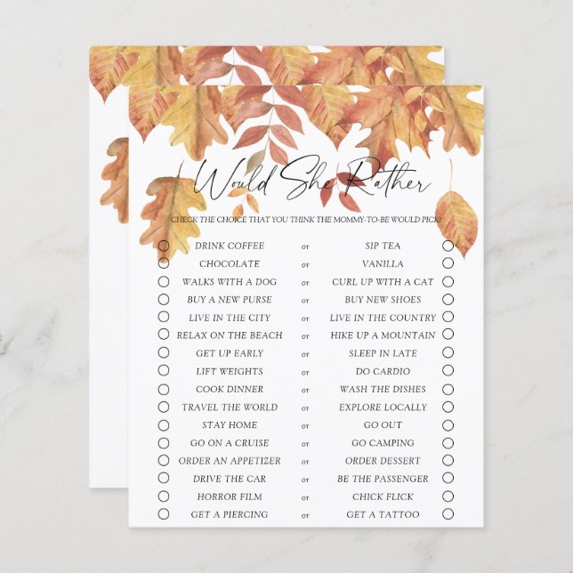 彼女はむしろゲーム – 落下葉する (正面/裏面)