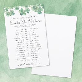 彼女はむしろシャムロックのブライダルシャワーゲーム