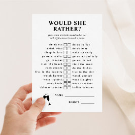 彼女はむしろシャンパンのブライダルシャワーゲーム 招待状