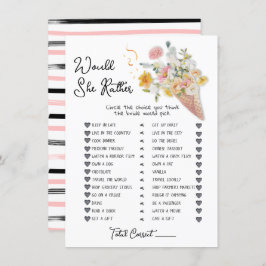 彼女はむしろスクープブライダルシャワーゲームを 招待状