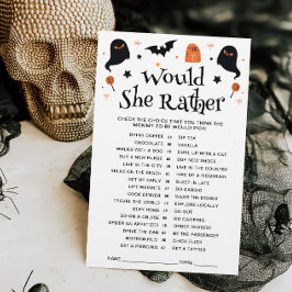 彼女はむしろハロウィーンの赤ちゃんシャワーのゲーム