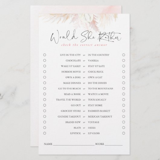 彼女はむしろパンパスグラスブライダルゲーム (正面/裏面)