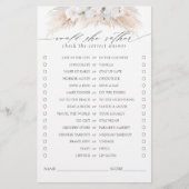 彼女はむしろパンパスグラスブライダルシャワーゲーム (正面)