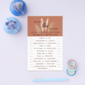 彼女はむしろパンパブライダルシャワーゲームカード チラシ (シングル)