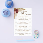 彼女はむしろパンパブライダルシャワーゲームカード チラシ (シングル)