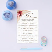 彼女はむしろパンパブライダルシャワーゲームカード チラシ (シングル)