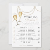 彼女はむしろパールスプロセッコブライダルゲームカード 招待状 (正面)