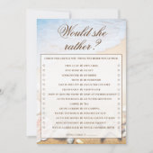 彼女はむしろヒトデのブライダルシャワーのゲームカード 招待状 (正面)