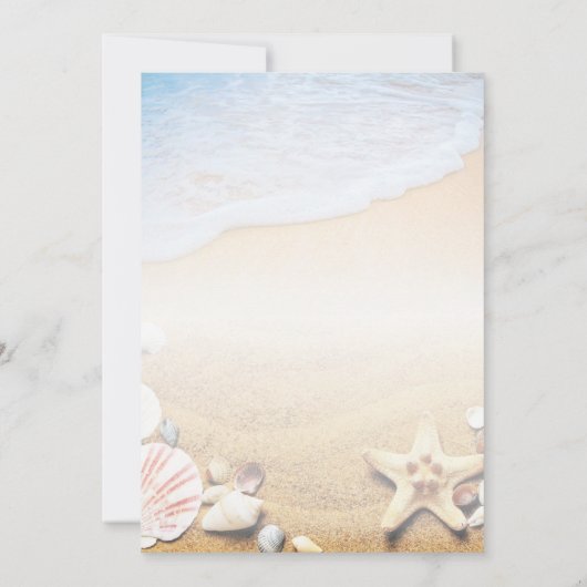 彼女はむしろヒトデのブライダルシャワーのゲームカード 招待状 (裏面)