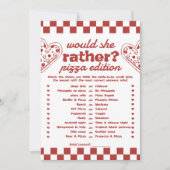 彼女はむしろピザのバチェロレッテゲームカード 招待状 (正面)