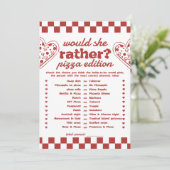 彼女はむしろピザのバチェロレッテゲームカード 招待状 (スタンド正面)