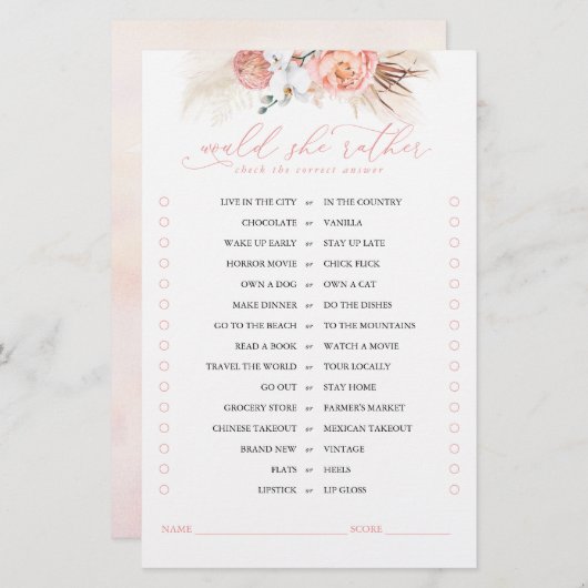 彼女はむしろピンクのフローラブライダルゲーム