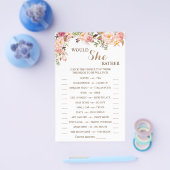 彼女はむしろピンクのブライダルシャワーのゲームカード チラシ (シングル)