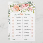 彼女はむしろフローラの葉のブライダルシャワーゲーム (正面/裏面)