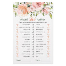 彼女はむしろフローラの葉のブライダルシャワーゲーム