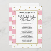 彼女はむしろブライダルの赤ちゃんシャワーのゲーム 招待状 (正面/裏面)
