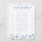 彼女はむしろブライダルシャワーのゲームカード 招待状 (正面)