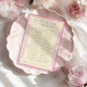 彼女はむしろブライダルシャワーのゲームカード 招待状