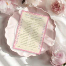 彼女はむしろブライダルシャワーのゲームカード