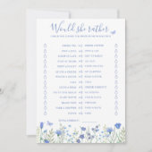 彼女はむしろブライダルシャワーのゲームカード 招待状 (正面)