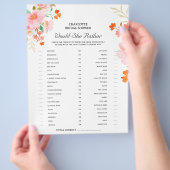 彼女はむしろブライダルシャワーゲームフローラ チラシ (手)