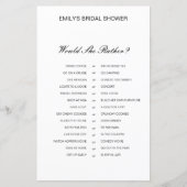 彼女はむしろブライダルシャワーゲーム印刷を (正面)