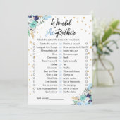 彼女はむしろブライダルシャワーゲーム旅行ブルー 招待状 (スタンド正面)