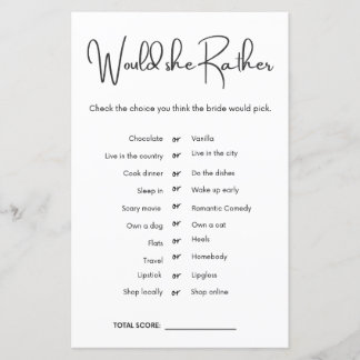 彼女はむしろブライダルシャワーゲーム