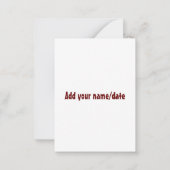 彼女はむしろブライダルシャワーゲーム ノートカード (裏面)