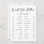 彼女はむしろブライダルシャワーパーティーゲーム 招待状 (正面)