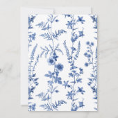 彼女はむしろブライダルシャワーフローラのゲームカード 招待状 (裏面)