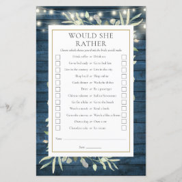 彼女はむしろブライダルシャワー茶パーティーゲーム