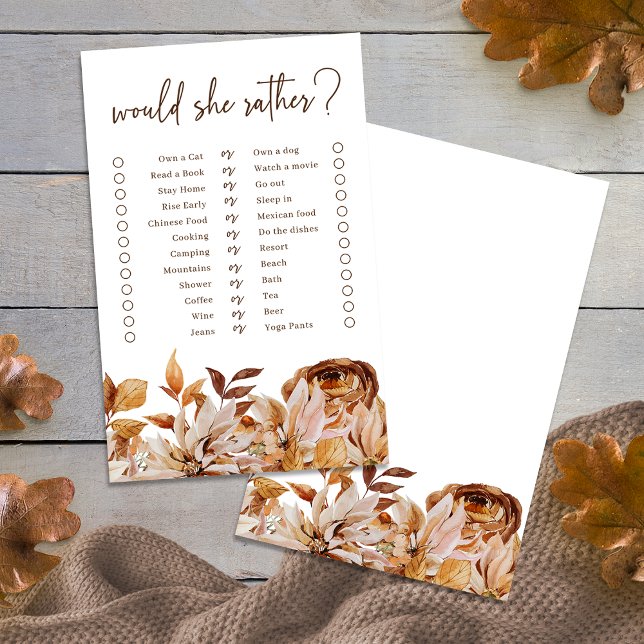彼女はむしろブライダルシャワー (Would She Rather Bridal Shower Game
)
