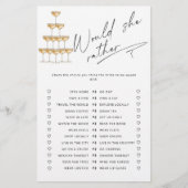 彼女はむしろプロセッコのブライダルシャワーゲーム (正面)