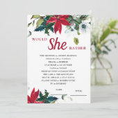 彼女はむしろポインセチアブライダルシャワーゲーム 招待状 (スタンド正面)