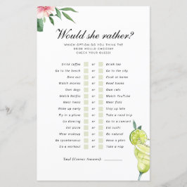 彼女はむしろマルガリータのメキシコのブライダルゲーム