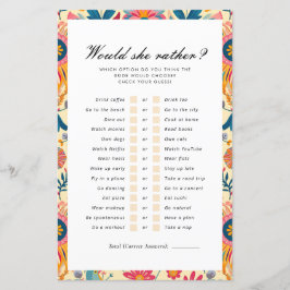 彼女はむしろメキシコのフローラブライダルシャワーゲーム