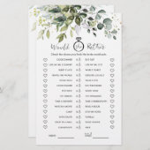 彼女はむしろユーカリブライダルシャワーゲーム (正面/裏面)