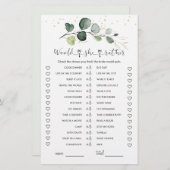 彼女はむしろユーカリブライダルシャワーゲーム (正面/裏面)