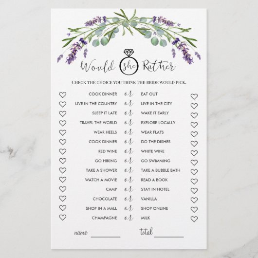 彼女はむしろユーカリ・ラベンダーのブライダルゲーム (正面)